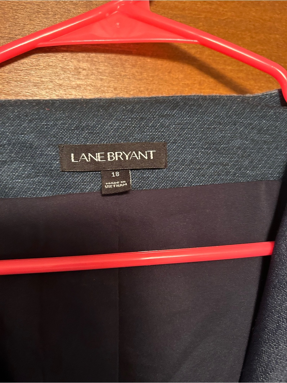 Lane Bryant Blue and Gray Open-Front Blazer - Picture 2 of 5